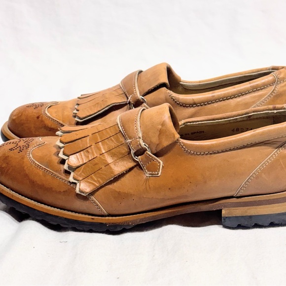 Tommy Bahama Tan Leather Golf Loafers Womens Size 6.5 Slip-On Shoes - Picture 7 of 15